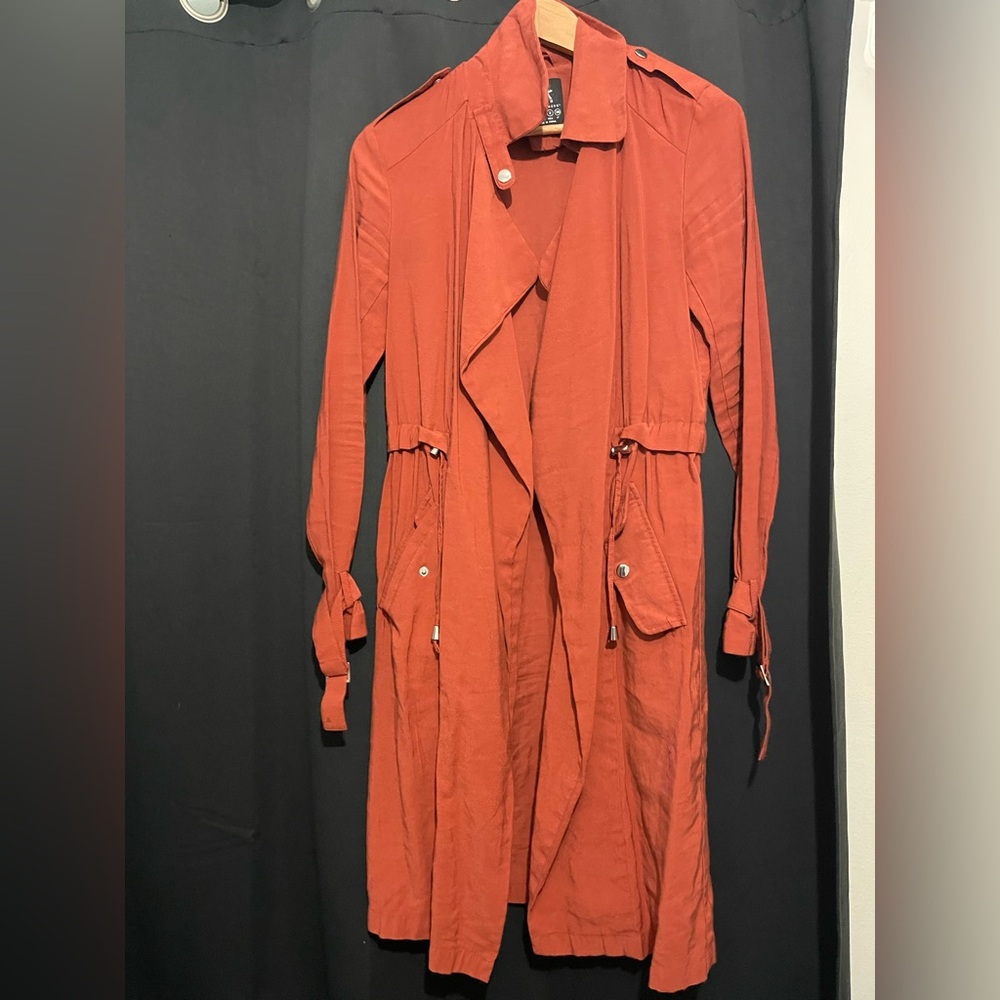 Atmosphere Rust Orange Trench Coat